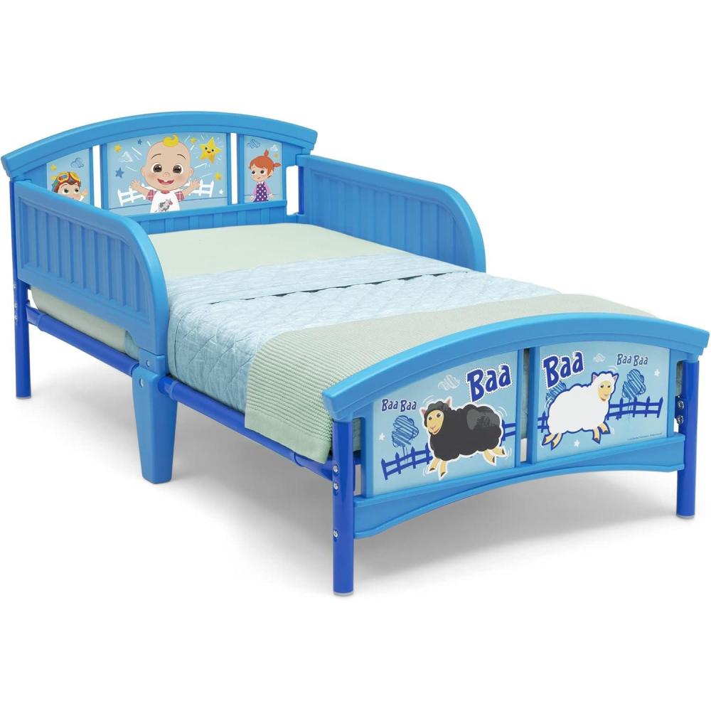 imageDelta Children Plastic Toddler Bed BlueyCocomelon