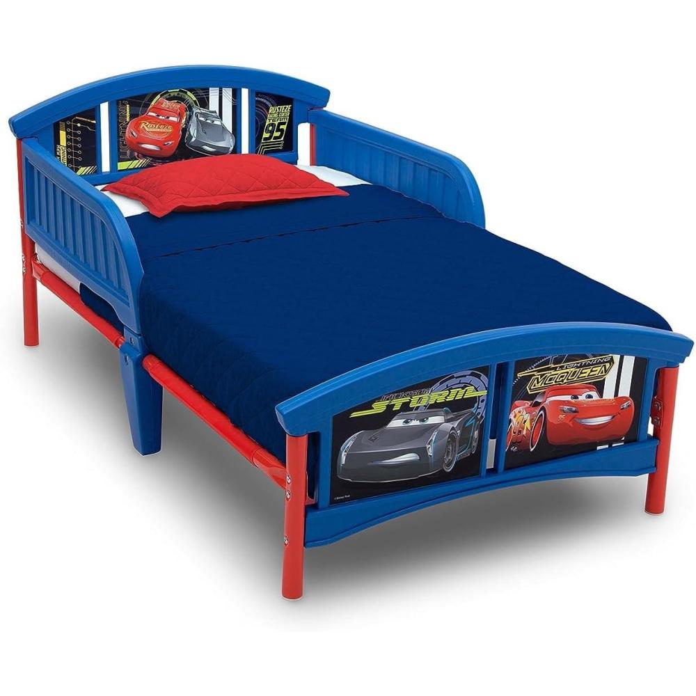 imageDelta Children Plastic Toddler Bed BlueyDisneyPixar Cars