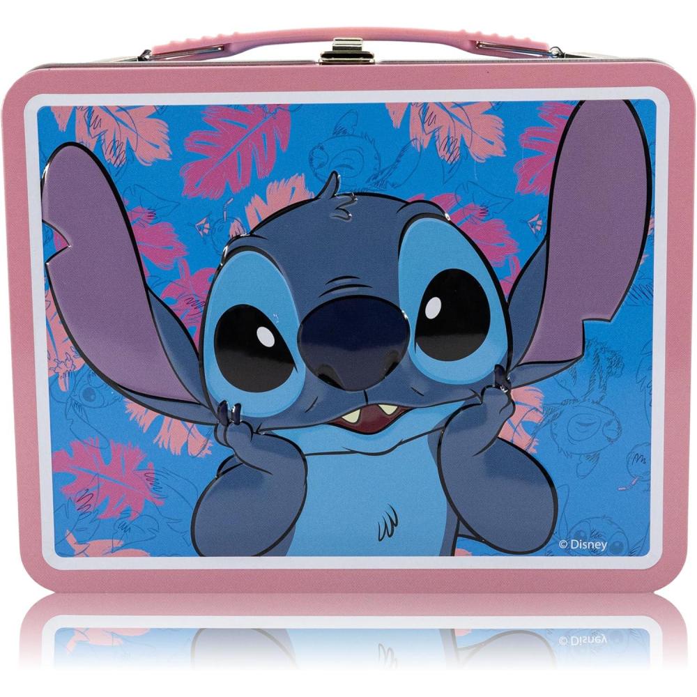 imageFast Forward Bluey Lunch Box for Kids Bluey Tin Lunchbag for Boys Girls Unisex Tin Lunchbox Storage Toddler Snack Box Bookbag Accessory Ages 3Stitch