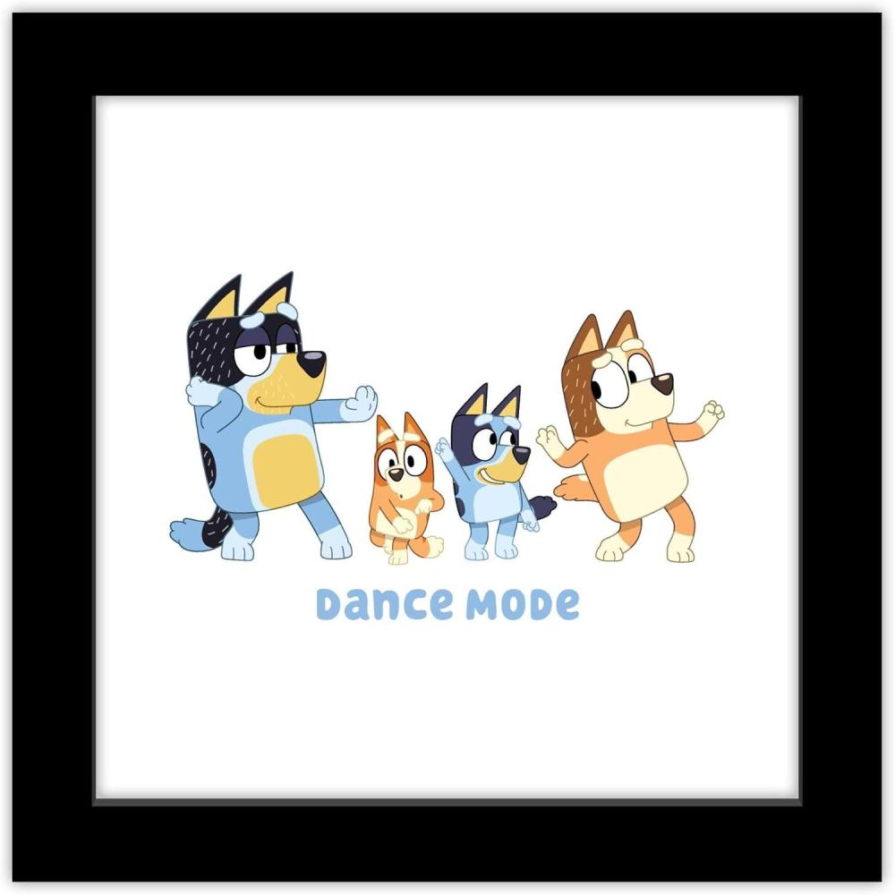 imageGallery Pops Bluey Dance Mode Wall Art White Framed Version 12 x 12 Gallery Pops Wall ArtBlack Framed Version