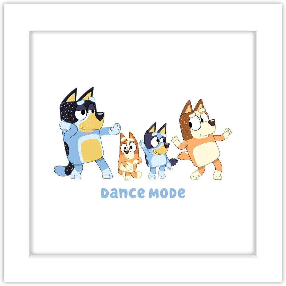 imageGallery Pops Bluey Dance Mode Wall Art White Framed Version 12 x 12 Gallery Pops Wall ArtWhite Framed Version