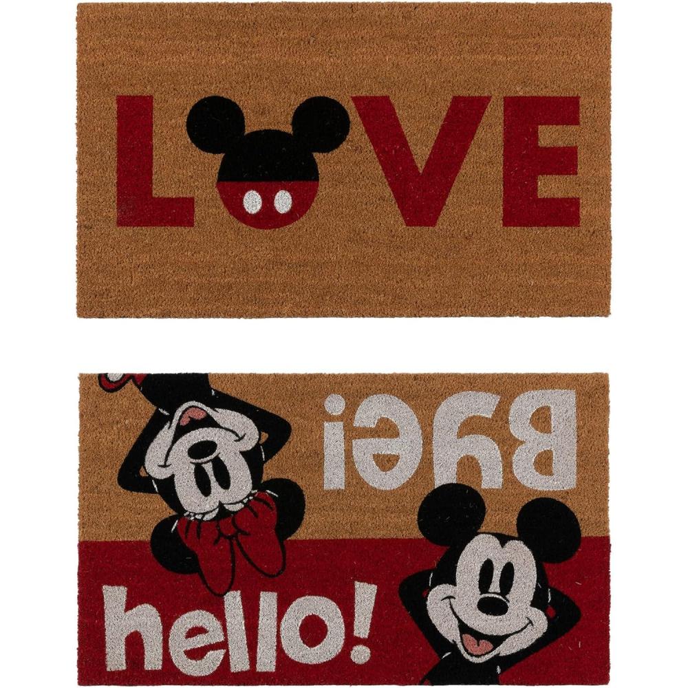 imageGertmenian Bluey Coir Doormat  2x3 Welcome Mat 2Pack Ideal for High Traffic Areas in Front Door Garage Entryway  HiBluey Patch 80072Mickey  Minnie LoveHello