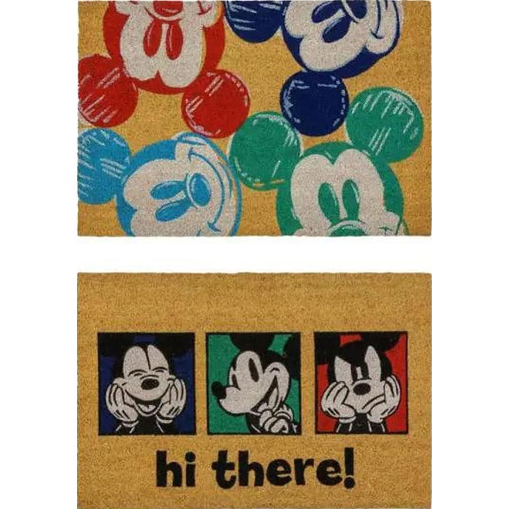imageGertmenian Bluey Coir Doormat  2x3 Welcome Mat 2Pack Ideal for High Traffic Areas in Front Door Garage Entryway  HiBluey Patch 80072Retro Mickey FacesHi There