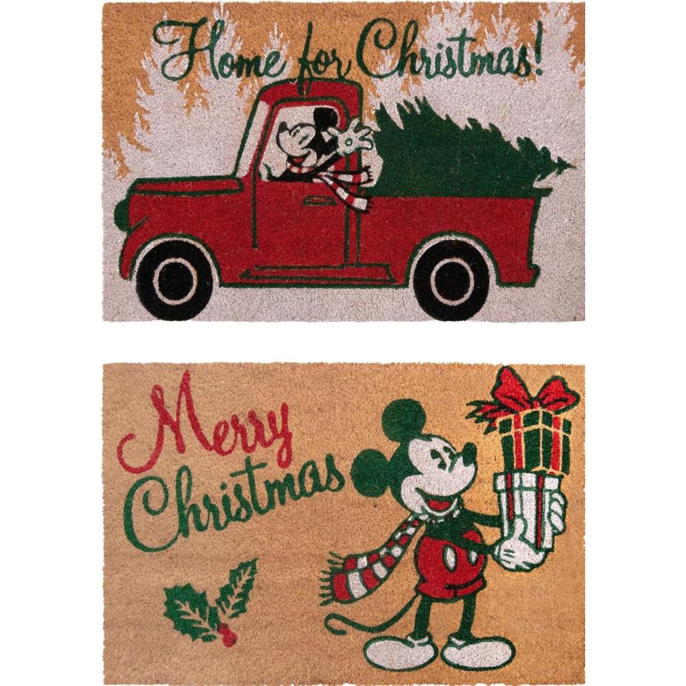 imageGertmenian Bluey Coir Doormat  2x3 Welcome Mat 2Pack Ideal for High Traffic Areas in Front Door Garage Entryway  HiBluey Patch 80072Retro Mickey Home for ChristmasMerry Christmas
