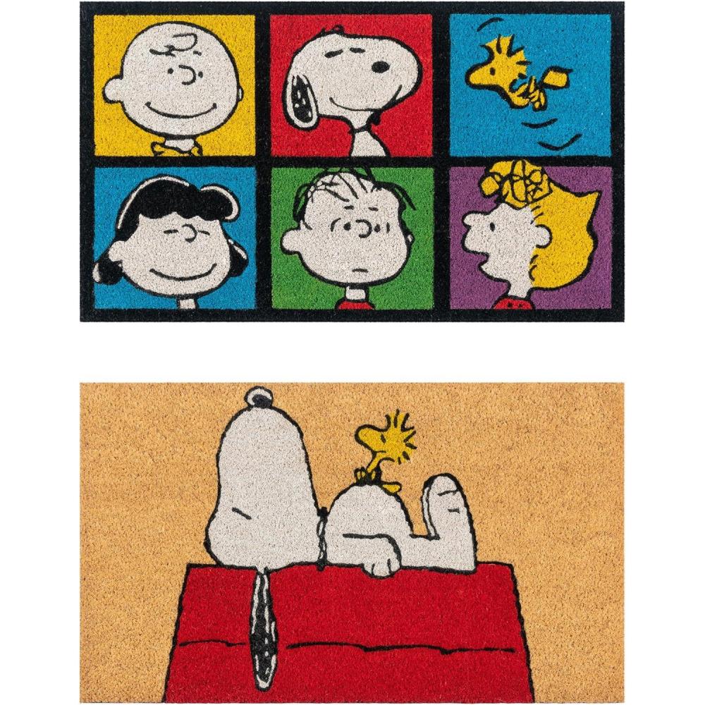 imageGertmenian Bluey Coir Doormat  2x3 Welcome Mat 2Pack Ideal for High Traffic Areas in Front Door Garage Entryway  HiBluey Patch 80072Snoopy HousePeanuts Patch