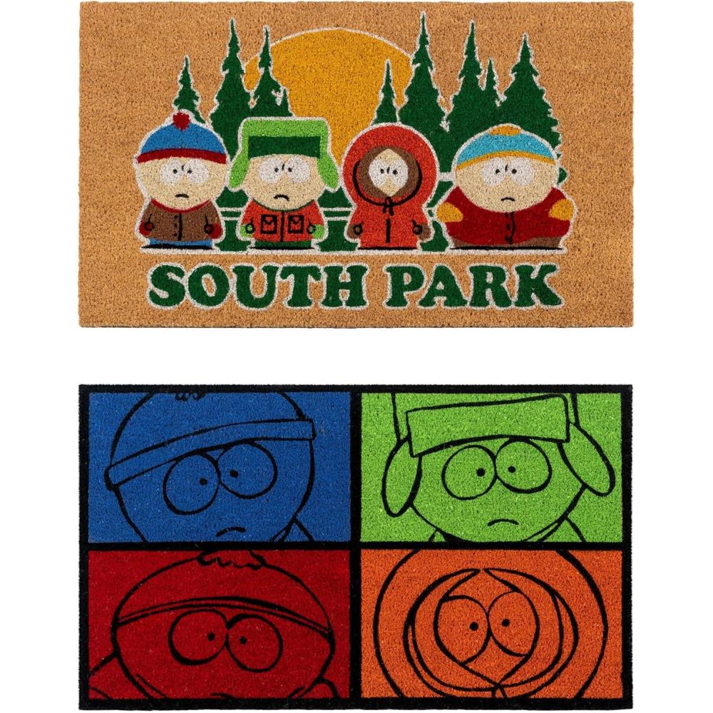 imageGertmenian Bluey Coir Doormat 2x3 Welcome Mat 2Pack Ideal for High Traffic Areas in Front Door Garage Entryway HiBluey Patch 80072South Park GangBlocks