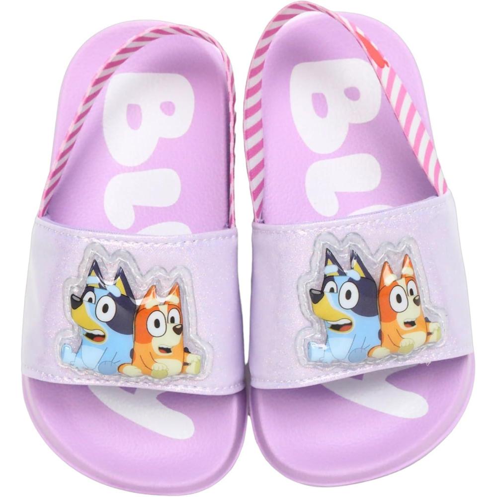 imageGirls Bluey Light Up Sandal Slides Sizes 510