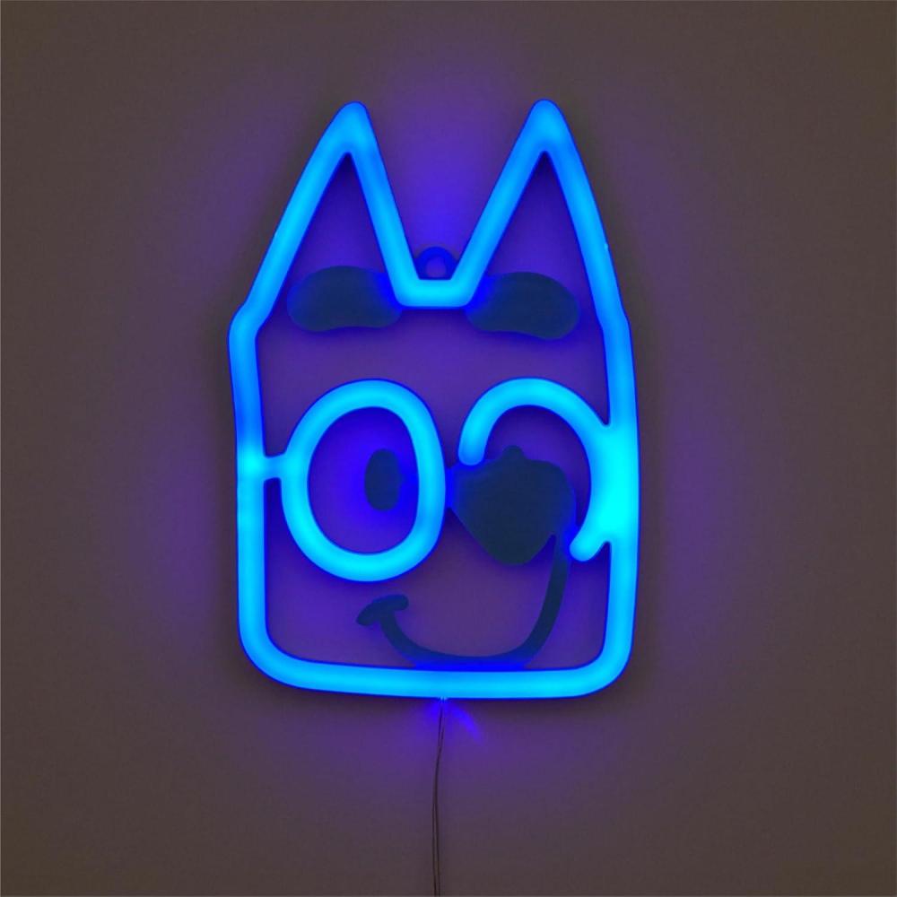 imageIdea Nuova Bluey Neon Figural LED Hanging Wall ArtBedroomKids Room Wall Dcor55x8Bluey