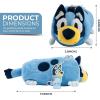 AI ACCESSORY INNOVATIONS Bluey Soft Plush Multi-Function Storage Case, Kids Plush Bag Charm with 3D Features, Blue(Bluey)