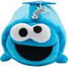 AI ACCESSORY INNOVATIONS Bluey Soft Plush Multi-Function Storage Case, Kids Plush Bag Charm with 3D Features, Blue(Cookie Monster)