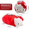 AI ACCESSORY INNOVATIONS Bluey Soft Plush Multi-Function Storage Case, Kids Plush Bag Charm with 3D Features, Blue(Hello Kitty)