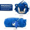 AI ACCESSORY INNOVATIONS Bluey Soft Plush Multi-Function Storage Case, Kids Plush Bag Charm with 3D Features, Blue(Sonic)