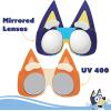 BLUEY Costume Sunglasses | Bluey, Bingo, Bandit, Chilli or Chattermax Costume Accessory | Child and Adult Size(Bluey/Bingo 2 Pack)