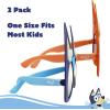 BLUEY Costume Sunglasses | Bluey, Bingo, Bandit, Chilli or Chattermax Costume Accessory | Child and Adult Size(Bluey/Bingo 2 Pack)