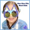 BLUEY Costume Sunglasses | Bluey, Bingo, Bandit, Chilli or Chattermax Costume Accessory | Child and Adult Size(Cousins 4 Pack)