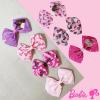 Baby Shark Kids Hair Bows – Hair Accessories Gift Set – 7 Pcs 4 Inch Bundle for Girls – Different Character on each Clip – Alligator Clip – Ages 3 +(Barbie)