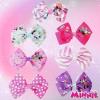 Baby Shark Kids Hair Bows – Hair Accessories Gift Set – 7 Pcs 4 Inch Bundle for Girls – Different Character on each Clip – Alligator Clip – Ages 3 +(Disney Minnie Mouse)
