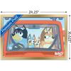 Bluey – Car Ride Wall Poster, 19L” x 13W”, Premium Unframed Version(Gold Framed Version)