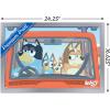 Bluey – Car Ride Wall Poster, 19L” x 13W”, Premium Unframed Version(Silver Framed Version)
