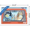 Bluey – Car Ride Wall Poster, 19L” x 13W”, Premium Unframed Version(White Framed Version)