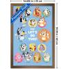 Bluey – Grid Wall Poster, 19L” x 13W”, Premium Unframed Version(Bronze Framed Version)