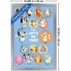 Bluey – Grid Wall Poster, 19L” x 13W”, Premium Unframed Version(Silver Framed Version)