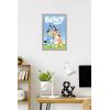 Bluey – Hug Wall Poster, 22.4L” x 14.7W”, Barnwood Framed Version(Gray Framed Version)