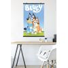 Bluey – Hug Wall Poster, 22.4L” x 14.7W”, Barnwood Framed Version(Premium Poster & Clip Bundle)