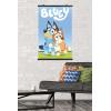 Bluey – Hug Wall Poster, 22.4L” x 14.7W”, Barnwood Framed Version(Premium Poster & Clip Bundle)