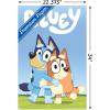 Bluey – Hug Wall Poster, 22.4L” x 14.7W”, Barnwood Framed Version(Premium Poster & Clip Bundle)