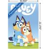 Bluey – Hug Wall Poster, 22.4L” x 14.7W”, Barnwood Framed Version(Premium Poster & Mount Bundle)