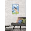 Bluey – Hug Wall Poster, 22.4L” x 14.7W”, Barnwood Framed Version(Silver Framed Version)