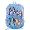Bluey Backpack with Lunch Box for Kids | Insulated Lunch Bag for Boys, Girls, Toddlers | 14″ Backpack for School and Reusable Lunchbox(Bluey)