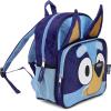 Bluey Bingo Backpack for Girls & Boys for Kindergarten & Elementary School, 12 Inch, Plush with 3D Ears & Appliques, Adjustable Straps & Padded Back, Lightweight Travel Bag for Kids(Blue Bluey)