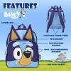 Bluey Bingo Backpack for Girls & Boys for Kindergarten & Elementary School, 12 Inch, Plush with 3D Ears & Appliques, Adjustable Straps & Padded Back, Lightweight Travel Bag for Kids(Blue Bluey)