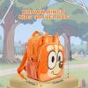 Bluey Bingo Backpack for Girls & Boys for Kindergarten & Elementary School, 12 Inch, Plush with 3D Ears & Appliques, Adjustable Straps & Padded Back, Lightweight Travel Bag for Kids(Brown Bingo)