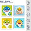 Bluey Canvas Wall Art – 4-Piece Set for Kids’ Room Décor, Each Print 12″x12″, Colorful and Fun Artwork for Bedroom, Nursery, or Playroom(Baby Shark)
