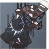 Bluey Canvas Wall Art – 4-Piece Set for Kids’ Room Décor, Each Print 12″x12″, Colorful and Fun Artwork for Bedroom, Nursery, or Playroom(Black Panther)