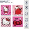 Bluey Canvas Wall Art – 4-Piece Set for Kids’ Room Décor, Each Print 12″x12″, Colorful and Fun Artwork for Bedroom, Nursery, or Playroom(Hello Kitty)