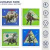 Bluey Canvas Wall Art – 4-Piece Set for Kids’ Room Décor, Each Print 12″x12″, Colorful and Fun Artwork for Bedroom, Nursery, or Playroom(Jurassic World Green/Blue)