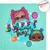 Bluey Canvas Wall Art – 4-Piece Set for Kids’ Room Décor, Each Print 12″x12″, Colorful and Fun Artwork for Bedroom, Nursery, or Playroom(LOL Surprise / Sweet Things)
