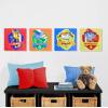 Bluey Canvas Wall Art – 4-Piece Set for Kids’ Room Décor, Each Print 12″x12″, Colorful and Fun Artwork for Bedroom, Nursery, or Playroom(Paw Patrol)