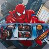 Bluey Canvas Wall Art – 4-Piece Set for Kids’ Room Décor, Each Print 12″x12″, Colorful and Fun Artwork for Bedroom, Nursery, or Playroom(Spiderman)