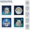Bluey Canvas Wall Art – 4-Piece Set for Kids’ Room Décor, Each Print 12″x12″, Colorful and Fun Artwork for Bedroom, Nursery, or Playroom(Star Wars The Mandalorian)