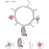 Bluey Charm Bracelet for Girls Official License, 6.5″+1″ Fashion Bracelet with Heart Charms