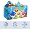 Bluey Collapsible Storage Trunk Durable Fabric Chest with Soft Lid, 28.5″x14.5″x16″,Kids Room Organizer(Baby Shark)