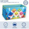 Bluey Collapsible Storage Trunk Durable Fabric Chest with Soft Lid, 28.5″x14.5″x16″,Kids Room Organizer(Baby Shark)