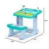 Bluey Draw and Play Desk by Delta Children – Includes 10 Markers and Coloring Book, Blue(Bluey)