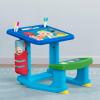 Bluey Draw and Play Desk by Delta Children – Includes 10 Markers and Coloring Book, Blue(CoComelon)