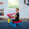 Bluey Draw and Play Desk by Delta Children – Includes 10 Markers and Coloring Book, Blue(Mickey Mouse)